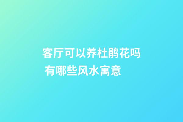 客厅可以养杜鹃花吗 有哪些风水寓意